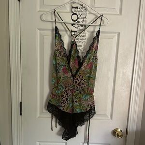 Floral Lace Trim Lingerie